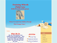 Tablet Screenshot of mytrainingwheelspreschool.com